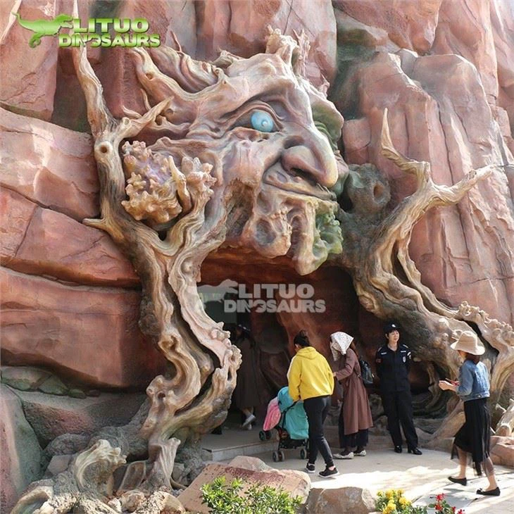 2Artificial Rock Cave Tree Gate(001)